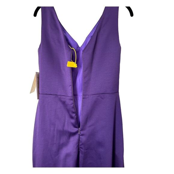 Mingda's Dress Purple Sleeveless Ruched V-Neck Prom Formal Special Occasion - Picture 6 of 15